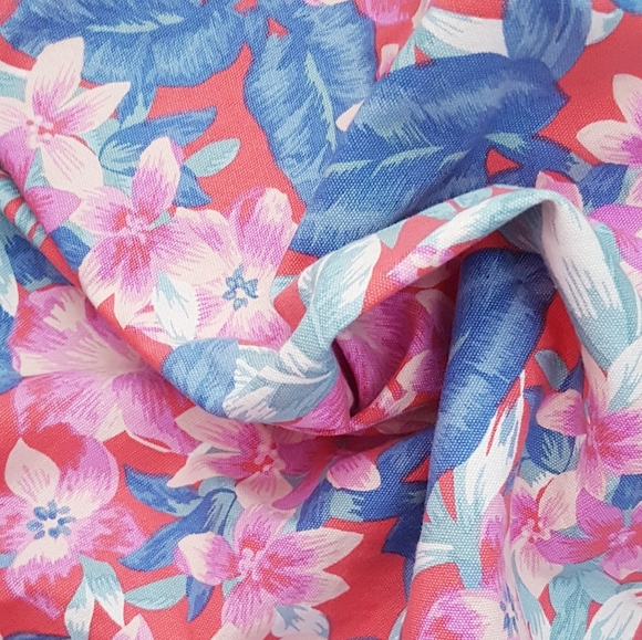 AMERICAN EAGLE Blue & Pink Floral Canvas Tote Bag - Picture 4 of 8